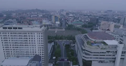 Flying High Above :  Semarang (RAW Footage) 4K Stock Footage 236911613