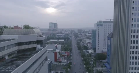 Flying High Above :  Semarang (RAW Footage) 4K Stock Footage 236915947