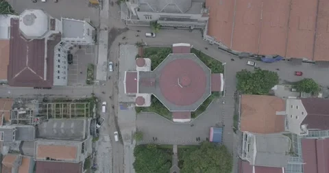 Flying High Above :  Semarang (RAW Footage) 4K Stock Footage 236916454