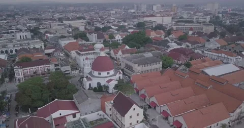 Flying High Above :  Semarang (RAW Footage) 4K Stock Footage 237793756