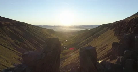 Flying at High Cup Nick Stock Footage 168171042