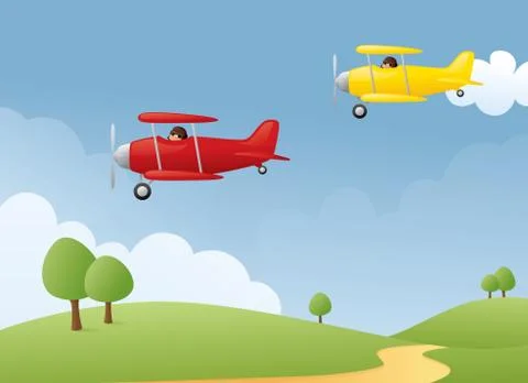 Flying high Stock Illustration