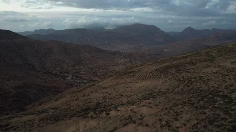 Flying High Over Tafraoute : Capturing Morocco's Scenic Charm Stock-Footage 296576115