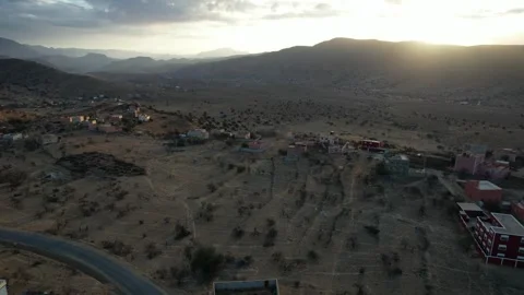 Flying High Over Tafraoute : Capturing Morocco's Scenic Charm Stock Footage 296581389