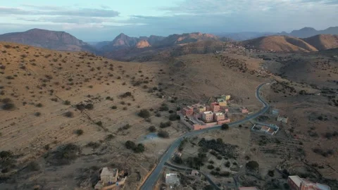 Flying High Over Tafraoute : Capturing Morocco's Scenic Charm Stock-Footage 296581414