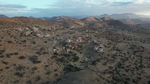 Flying High Over Tafraoute : Capturing Morocco's Scenic Charm Stock-Footage 296581579
