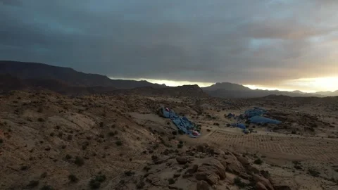 Flying High Over Tafraoute : Capturing Morocco's Scenic Charm Stock Footage 296582634