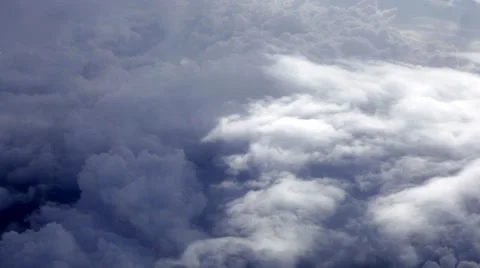 Flying high in the sky above clouds Stock Footage 52275899