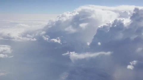 Flying High In The Sky Above Clouds Stock Footage 54601865