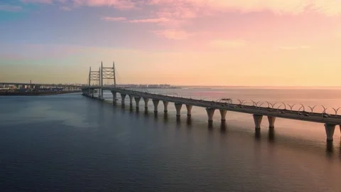 Flying on a high-speed highway. Stock Footage 185435494