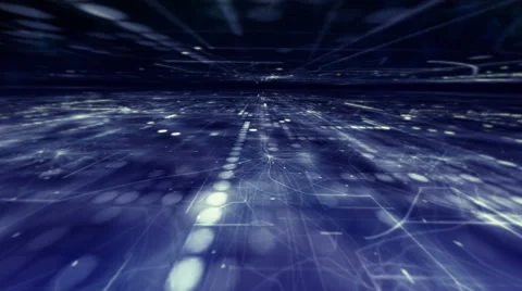 Flying at high speed trough the techno tunnel. Stock-Footage 67894761