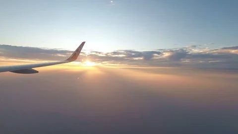 Flying Home During Sunset time Video stock 117938618