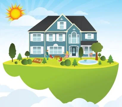 Flying home Stock Illustration