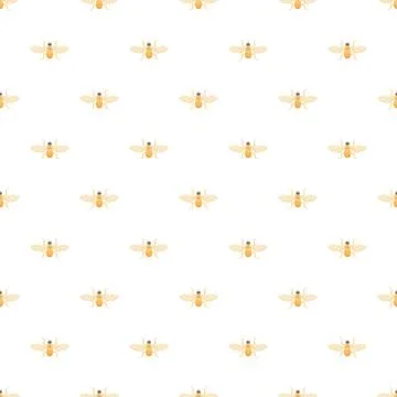 Flying honey bees generating repeat pattern design Stock Illustration