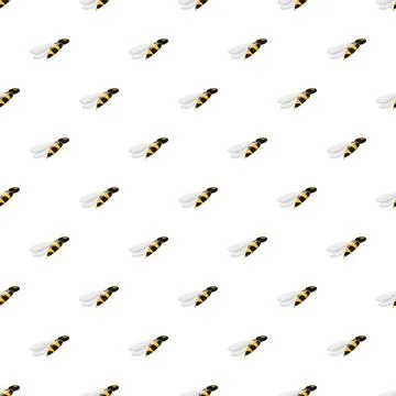 Flying honey bees generating seamless pattern background Stock Illustration