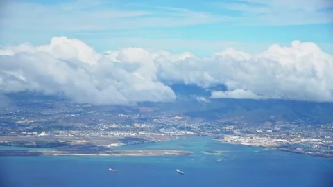 Flying into honolulu Stock Footage 295016025