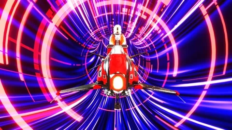 Flying in a hyper tube Stock Footage 169581414