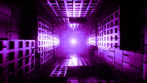 Flying in hyperspace. Abstract futuristic sci-fi animated background Stock Footage 265811608