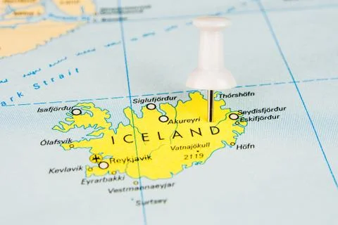 Flying to Iceland Stock Photos
