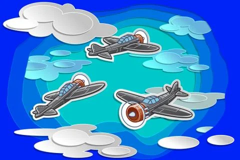 Flying. Stock Illustration