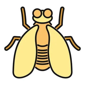 Flying insect bug pest outline icon Stock Illustration