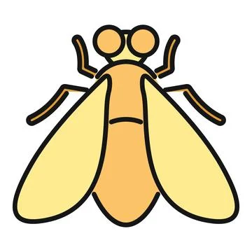 Flying insect bug pest outline icon illustration Stock Illustration
