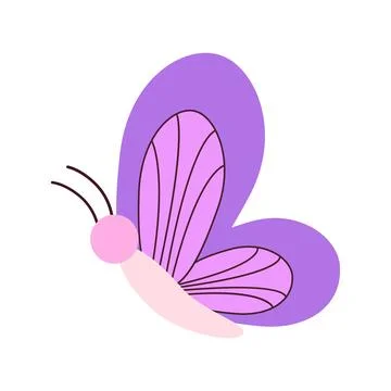 Flying insects, monarch butterfly, creative vintage fill for various designs. Stock Illustration