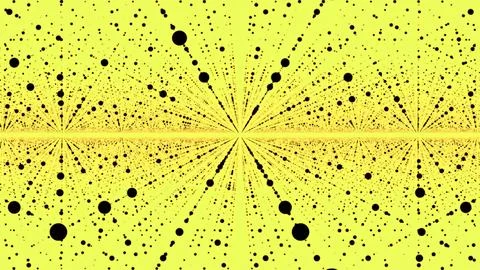 Flying inside abstract space with rows of flying dots. Animation. Endless Stock Photos