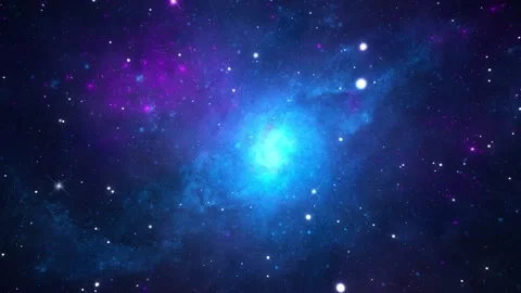 Flying inside Epic Storm of Galaxy Clouds and Lightning Nebula Seamless Loop. Stock Footage 141365140