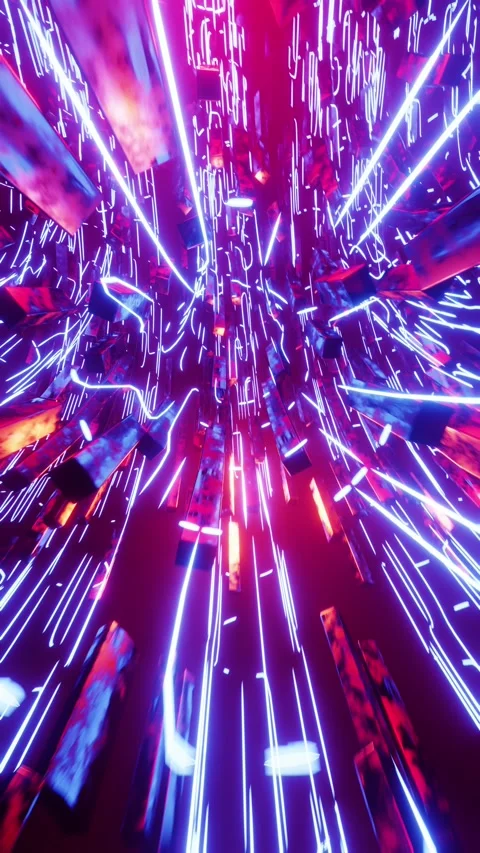 Flying inside the Hadron Collider. Vertical looped video Stock Footage 229459664