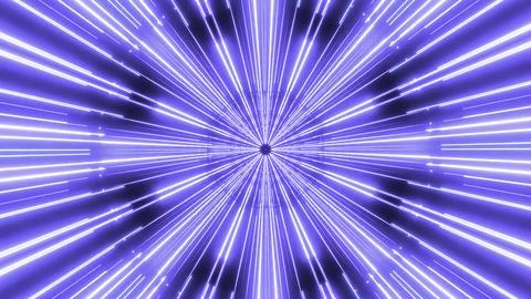 Flying inside neon tunnel with rays of light. Design. Blinking lights of time 스톡 일러스트