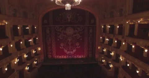 Flying inside the Opera house. 4K 스톡 동영상 55878663