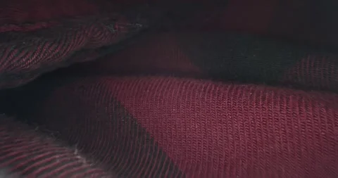 Flying inside a plaid checkered textile material with macro probe lens. Stock Footage 162326055