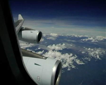Flying Jet Engine Stock-Footage 617100