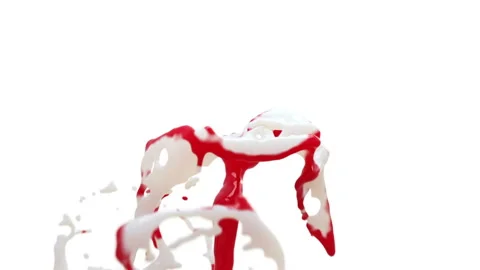 Flying jet of mixed liquid Stock Footage 125665171