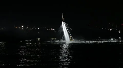 Flying jet in sea 스톡 동영상 40899291