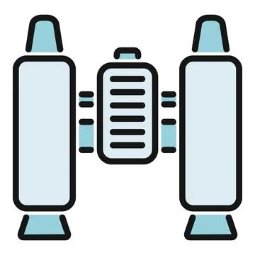 Flying with a jetpack showing future personal propulsion device Stock-Illustration