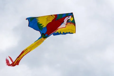 Flying kite in the air Stock Photos