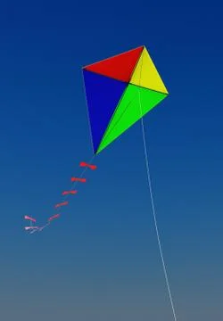 Flying a kite Stock-Fotos