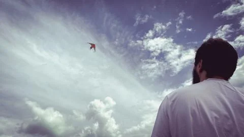 Flying a Kite Stock Photos