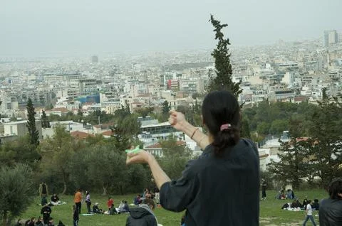 Flying a Kite Stock Photos