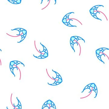 Flying kite vector seamless pattern flat Stock Illustration