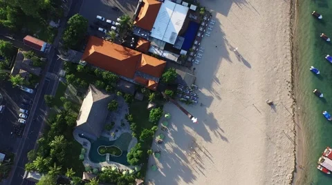 A flying kite viewed from above Stock Footage 61950178