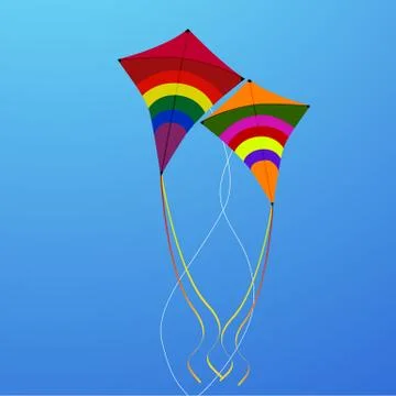 Flying kites Stock Illustration
