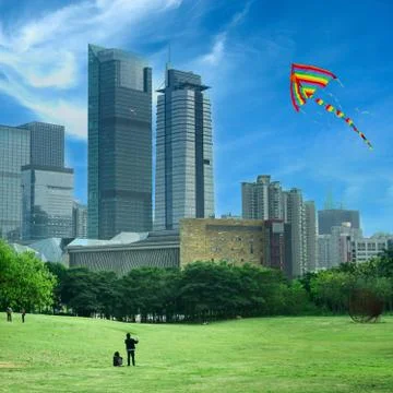 Flying kites Stock Photos