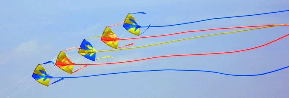 Flying kites Stock Photos
