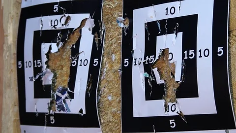 Flying knife. Man is throwing the knife. Tournament. Knife throwing Stock Footage 89286286