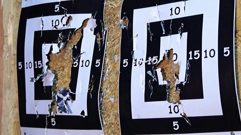 Flying knife. Man is throwing the knife. Tournament. Knife throwing Stock Footage 89471950