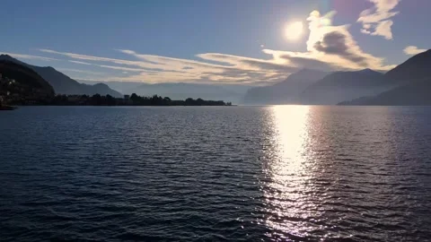 Flying on the lake Video stock 304351251