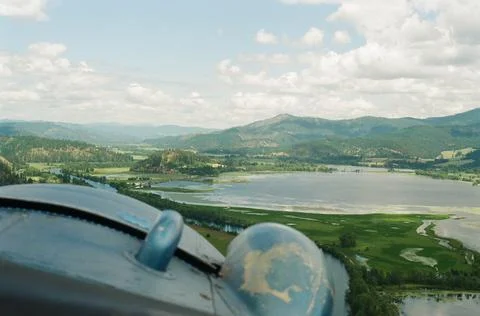 Flying to the Lake Stock-Fotos